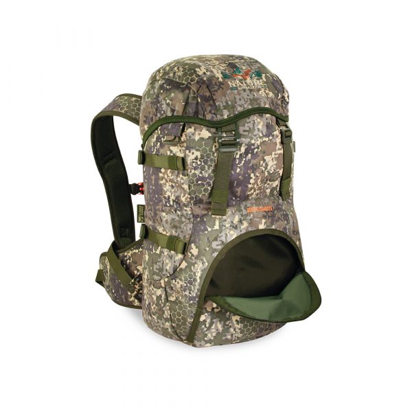 Mochila de caza con sistema hook de apertura Suede Camo 25 litros PF Pro Nature by Marsupio
