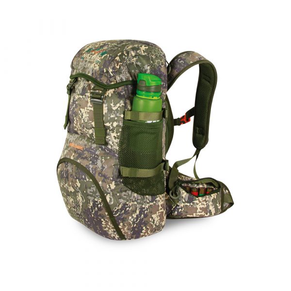 Mochila de caza con sistema hook de apertura Suede Camo 25 litros PF Pro Nature by Marsupio