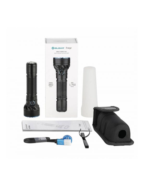 Linterna LED Olight Freyr 1.750 lm con 4 modos: blanco frío + RGB