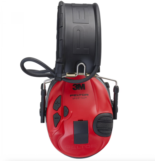 Casco Electrónico Caza-Tiro Deportivo 3M™ PELTOR™ SportTac 26Db Rojo/Negro
