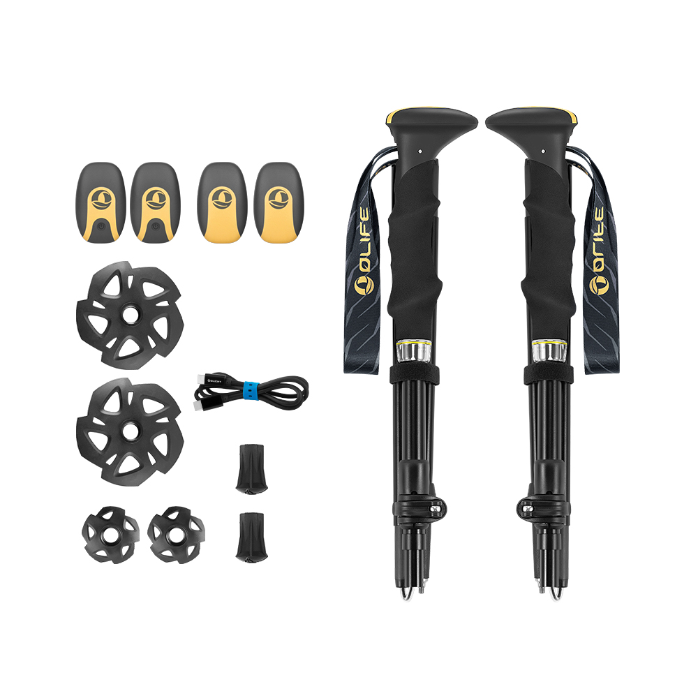 Accesorios-de-los-bastones-Glowalk-F3T2 Bastones de senderismo extensibles con luz integrada Glowalk F3T2 Trekking Olife