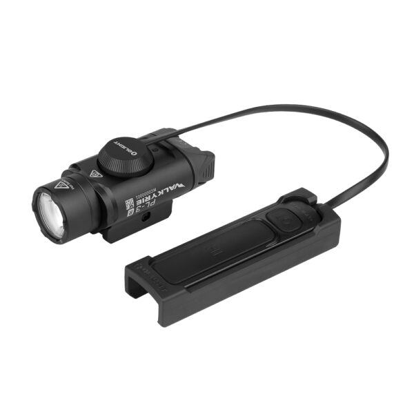 Linterna-para-arma-corta-Valkyrie-PL-3R-de-Olight-color-negro-imagen-con-cable-remoto Linterna LED para arma corta Olight Valkyrie PL-3R 1.500 lúmenes