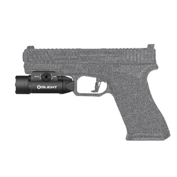 Linterna-para-arma-corta-Valkyrie-PL-3R-de-Olight-color-negro-imagen-en-el-arma-perfil-izquierdo Linterna LED para arma corta Olight Valkyrie PL-3R 1.500 lúmenes