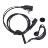 Auricular de 2 Pines con Micrófono PTT y Gancho para la Oreja - Cable de 1m - Compatible con Baofeng UV5R, Kenwood, HYT y más Auricular de 2 Pines con Micrófono PTT y Gancho para la Oreja - Cable de 1m - Compatible con Baofeng UV5R, Kenwood, HYT y más